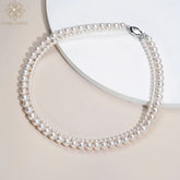 4A Grade Aurora Freshwater Pearl Double-Layer Necklace – S925 Silver Clasp